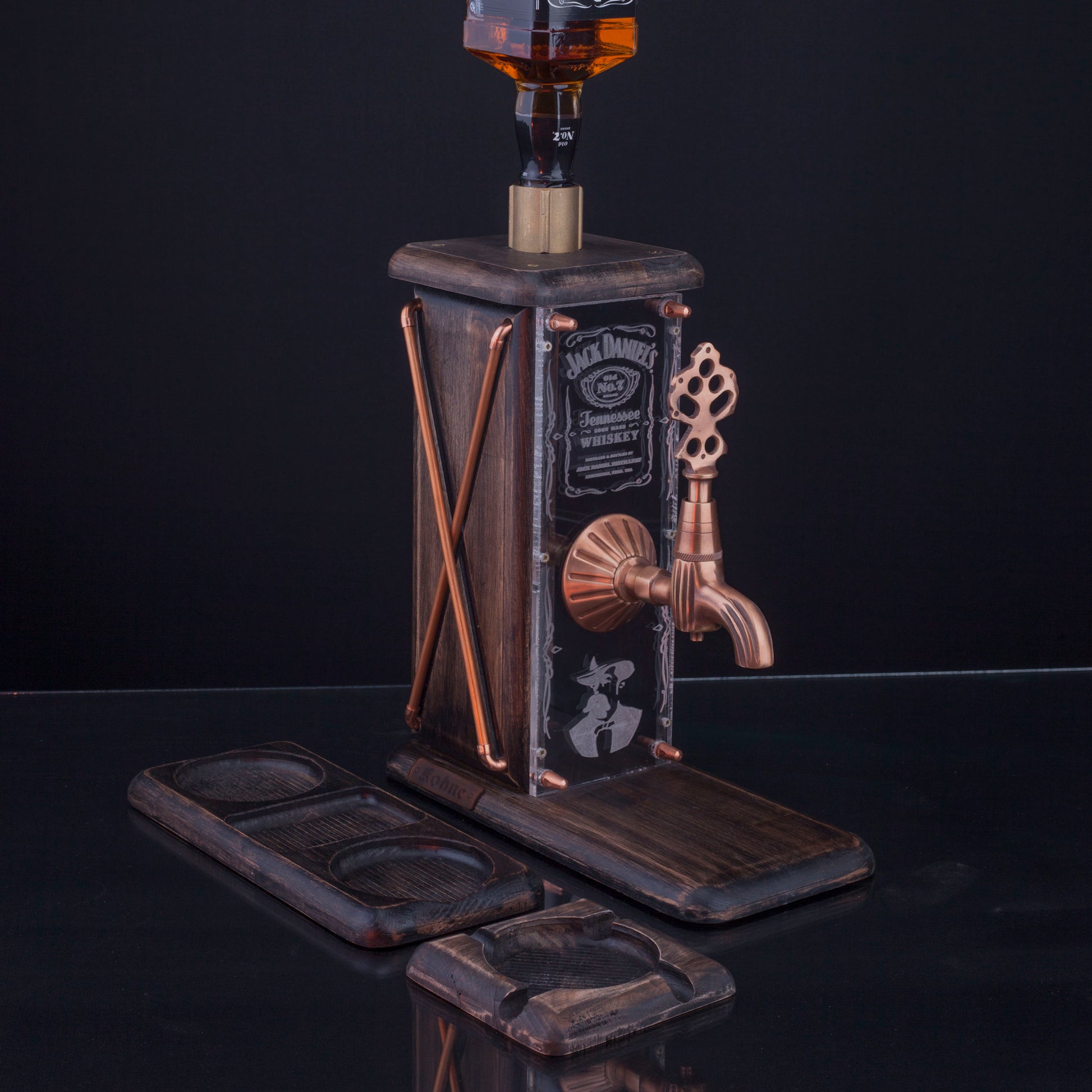 Siyah Bakır Viski Çeşmesi (Jack Daniels Temalı)