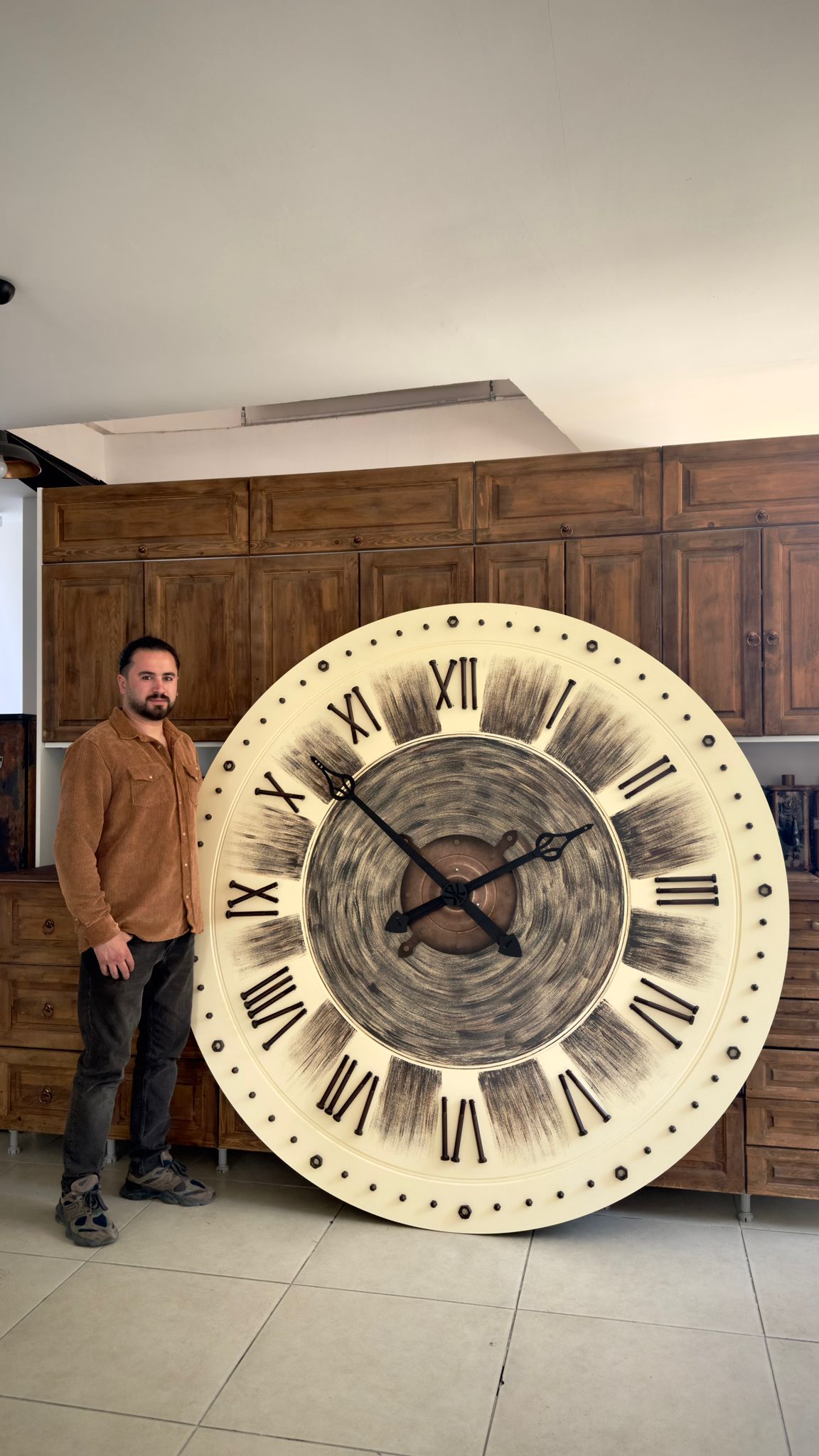 KohneAtelier Kişiye Özel  200cm duvar saati