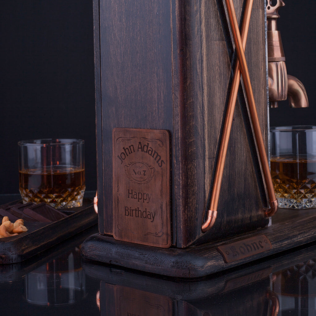 Siyah Bakır Viski Çeşmesi (Jack Daniels Temalı)