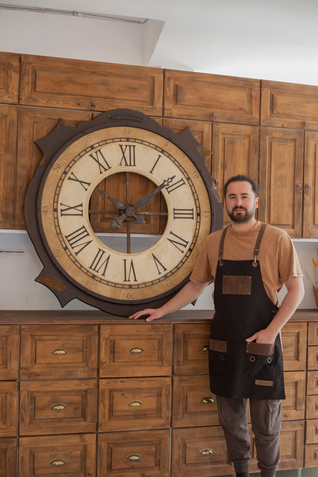 KohneAtelier Vintage Duvar Saati, Premium Duvar saati