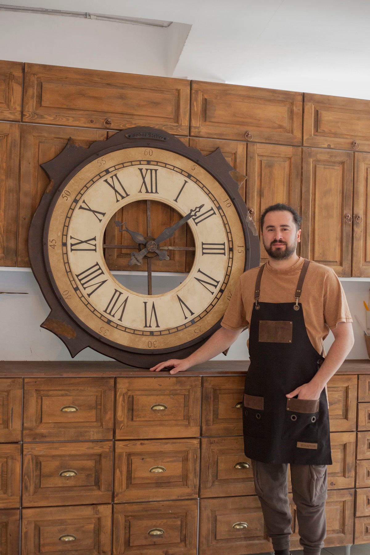 KohneAtelier Vintage Duvar Saati, Premium Duvar saati