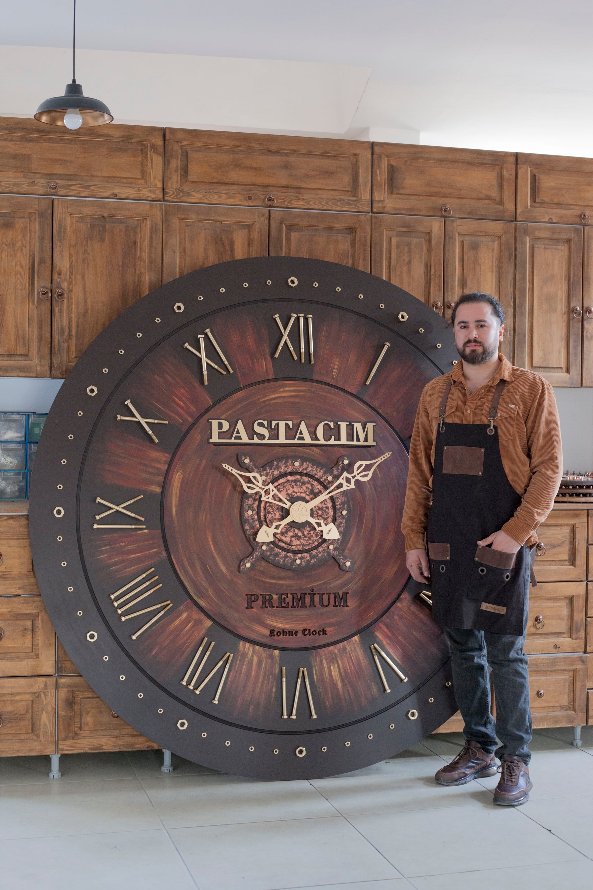 KohneAtelier Kişiye Özel  200cm duvar saati