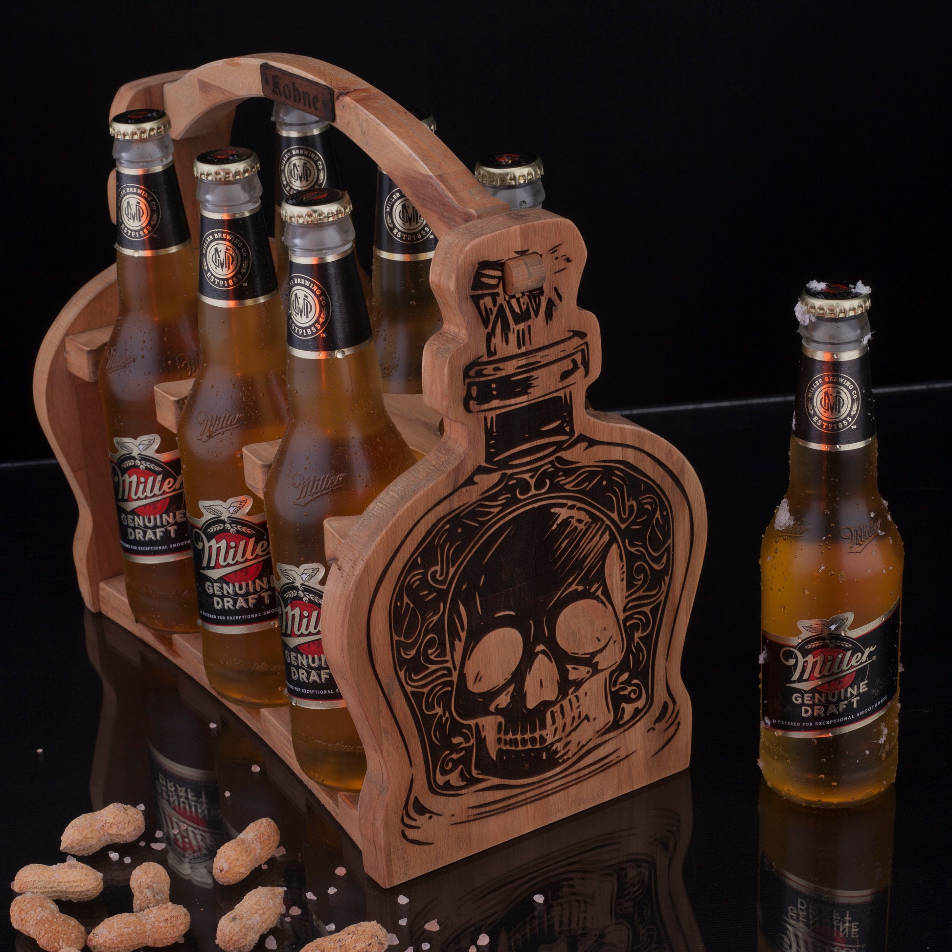 Kohneatelier Skull Bİra Taşıyıcı Oak