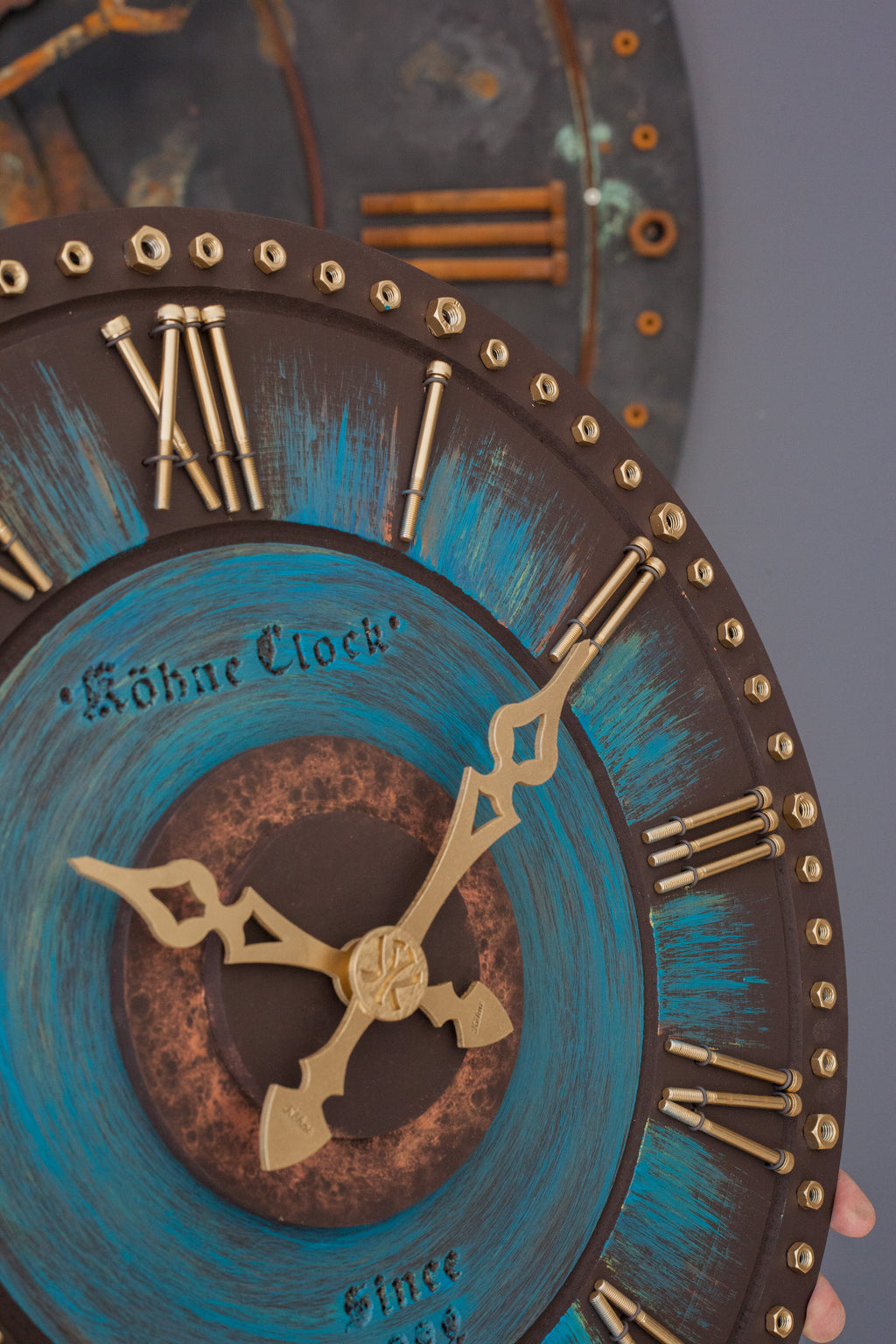 KohneAtelier Som Blue Duvar Saati, Premium Duvar saati