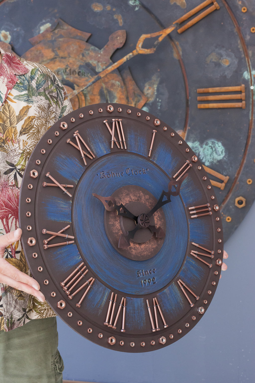 KohneAtelier Somcupper  NAVYBlue Duvar Saati, Premium Duvar saati