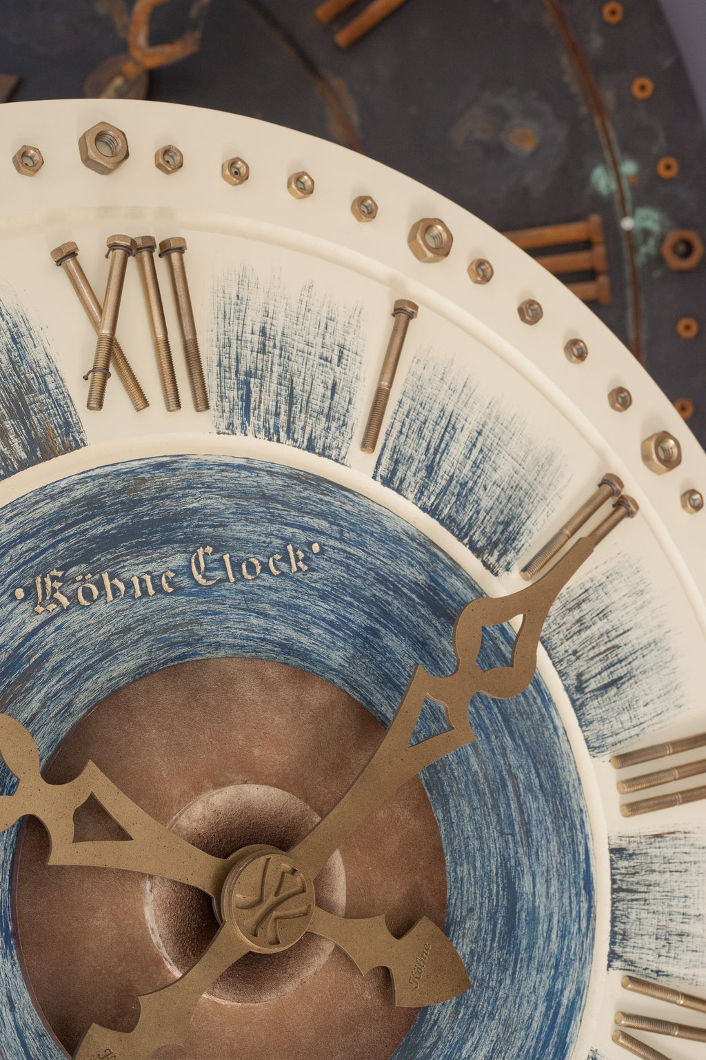 KohneAtelier Somwhiteblue  Duvar Saati, Premium Duvar saati