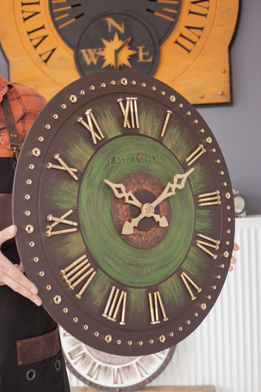 KohneAtelier Som green Duvar Saati, Premium Duvar saati