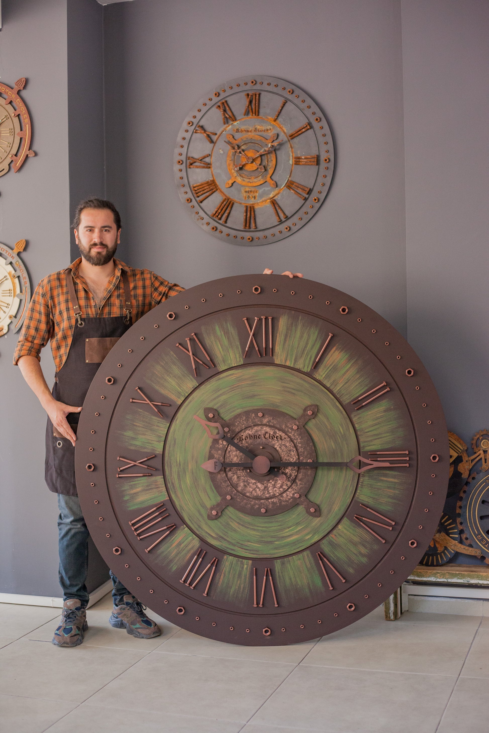 KohneAtelier Kişiye Özel  150cm duvar saati