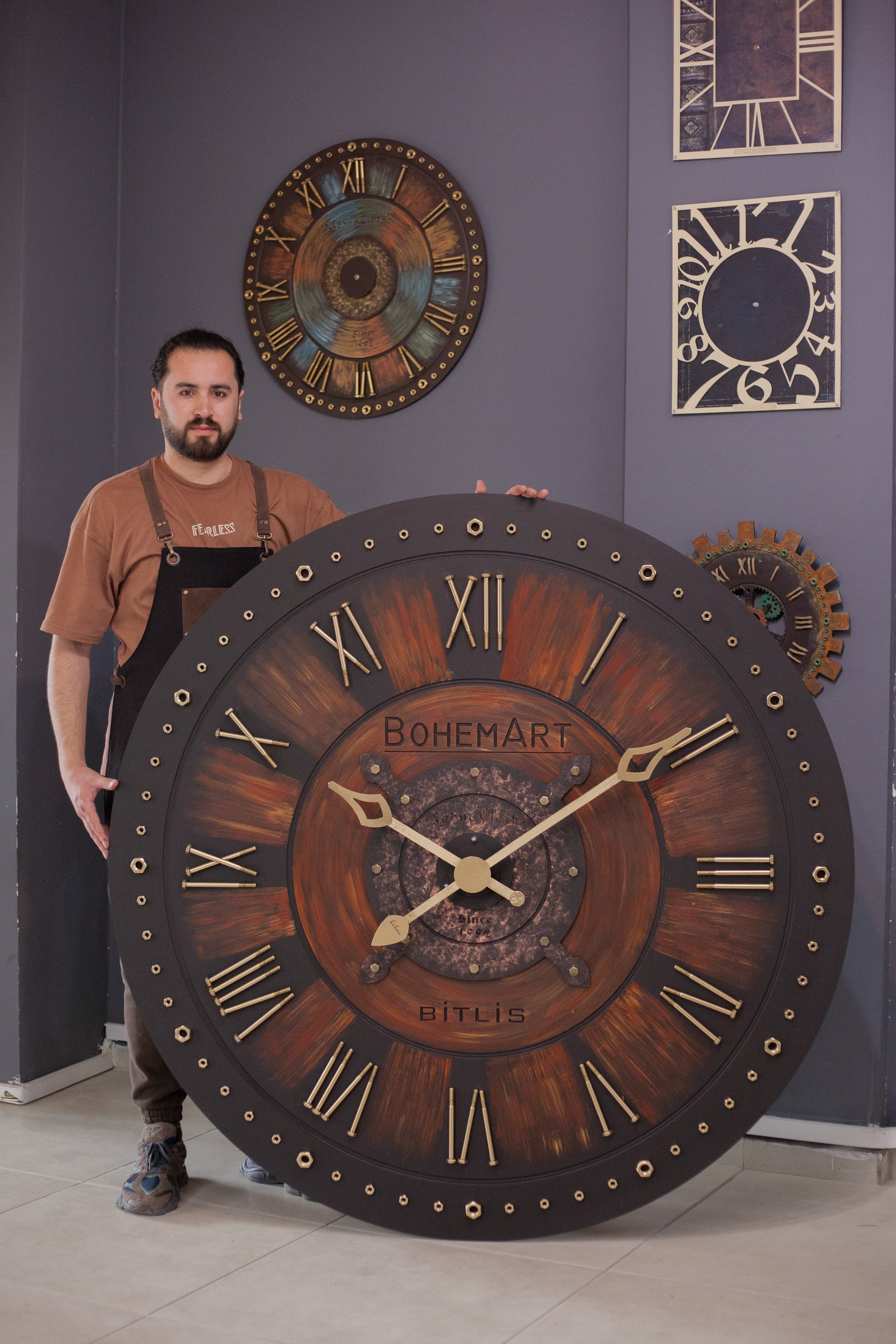 KohneAtelier Kişiye Özel  150cm duvar saati