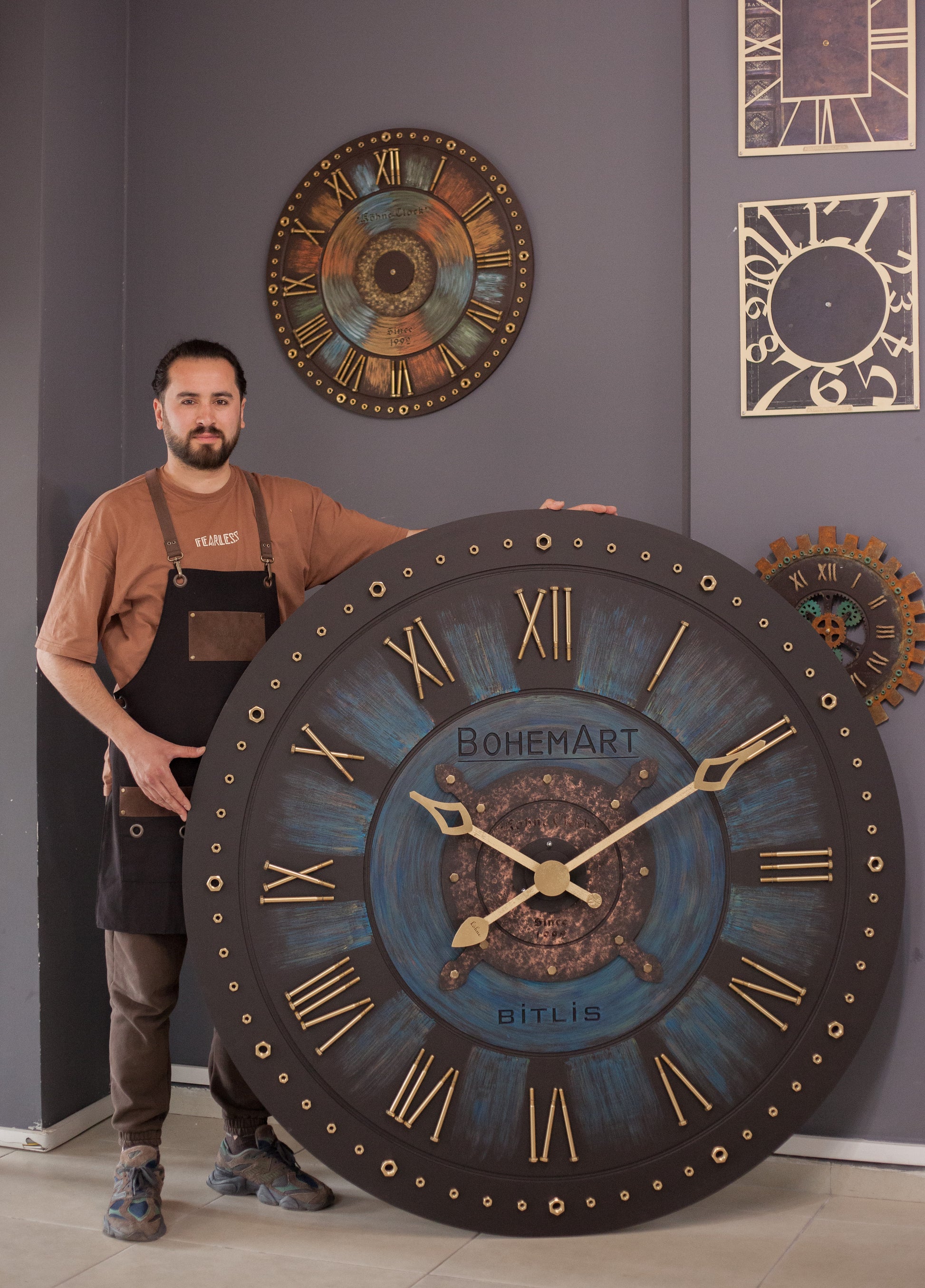 KohneAtelier Kişiye Özel  150cm duvar saati